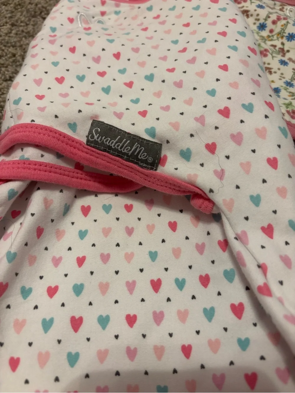 SwaddleMe Baby Swaddle Pair – Hearts and Floral Prints
